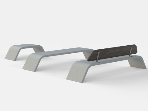 METALCO RIBBON BENCH COLLECTION Modello 3D