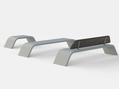 METALCO RIBBON BENCH COLLECTION 3D Model