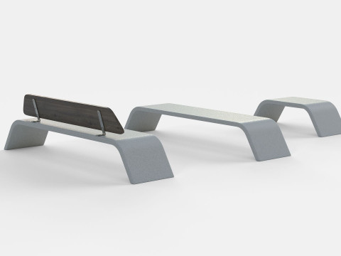 METALCO RIBBON BENCH COLLECTION Modello 3D