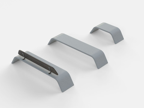 METALCO RIBBON BENCH COLLECTION Modello 3D