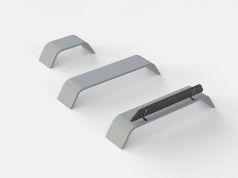 METALCO RIBBON BENCH COLLECTION Modello 3D