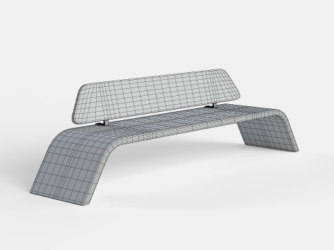 METALCO RIBBON BENCH COLLECTION Modello 3D