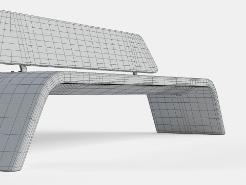METALCO RIBBON BENCH COLLECTION Modello 3D