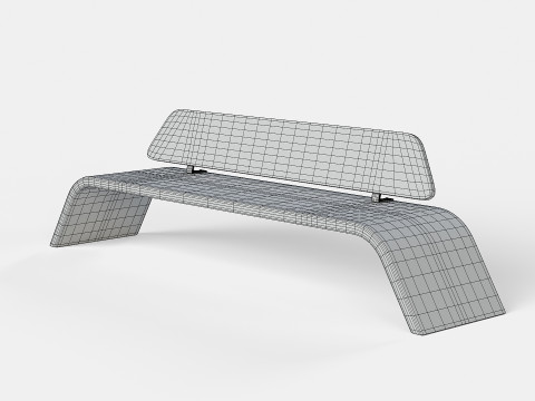 METALCO RIBBON BENCH COLLECTION Modello 3D