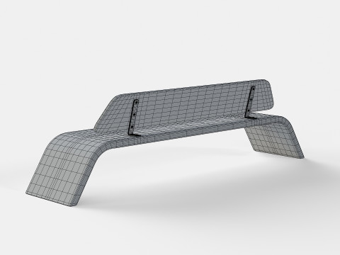 METALCO RIBBON BENCH COLLECTION Modello 3D