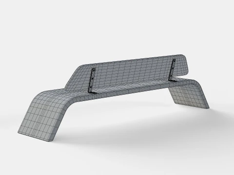 METALCO RIBBON BENCH COLLECTION 3D Model