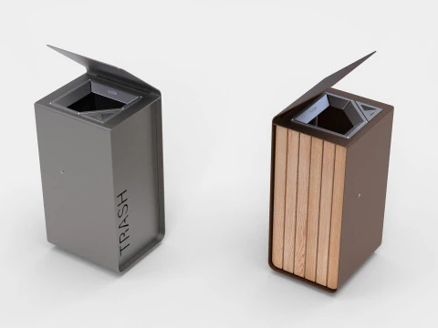 METALCO YES LITTER BIN COLLECTION 3D Model