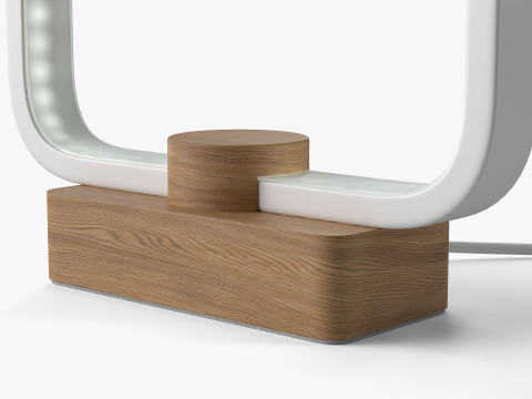 MINIMALIST LED WOOD TABLE LAMP Model 3D