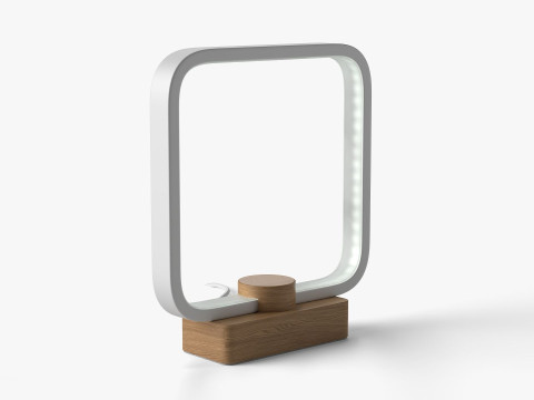 MINIMALIST LED WOOD TABLE LAMP Model 3D