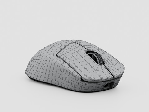LOGITECH PRO X SUPERLIGHT 2 DEX 3D मॉडल
