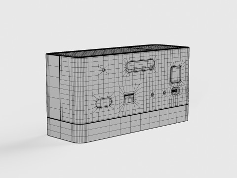 BC27 BRAUN LED DIGITAL ALARM CLOCK 3D Model