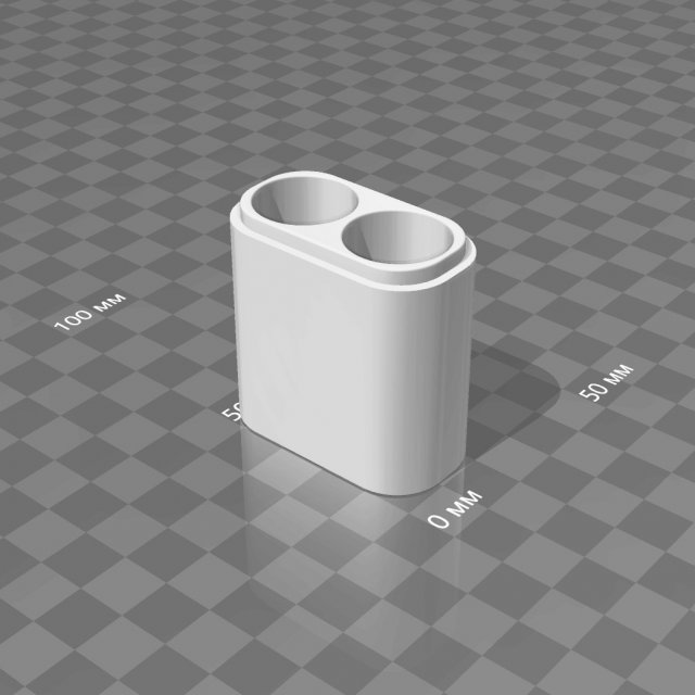 box for 18650 batteries 2 batteries Model 3D .c4d .max .obj .3ds .fbx .stl .blend 