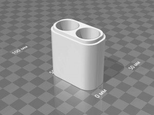 box for 18650 batteries 2 batteries 3D Model