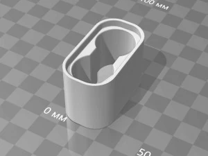 крышка коробки для батареек 18650 2 батарейки 3D Модель