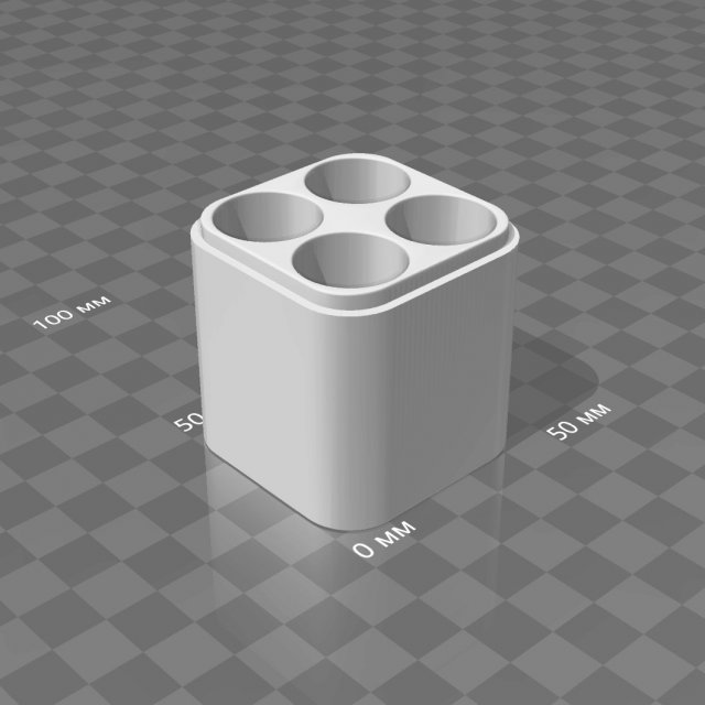 box for 18650 batteries 4 batteries Modello 3D .c4d .max .obj .3ds .fbx .stl .blend 