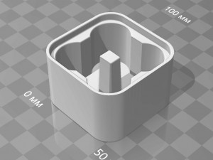 box cover for 18650 batteries 4 batteries 3D Model