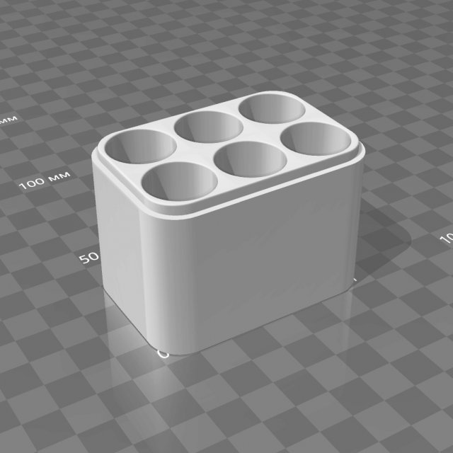 box for 18650 batteries 6 batteries 3D 模型 .c4d .max .obj .3ds .fbx .stl .blend 