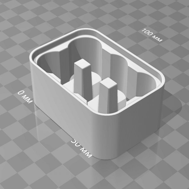box cover for 18650 batteries 6 batteries Model 3D .c4d .max .obj .3ds .fbx .stl .blend 