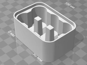 крышка коробки для батареек 18650, 6 батареек 3D Модель