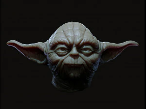 Yoda head 3d print model 3D Print Model