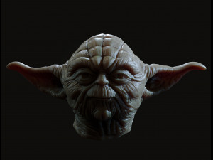 Yoda head 3d print model Modelo de impresión 3D