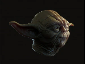 Yoda head 3d print model 3D Print Model