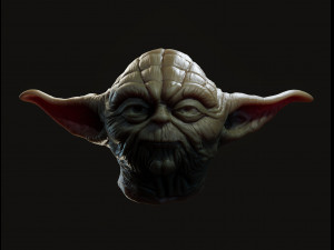 Yoda head 3d print model Modelo de impresión 3D