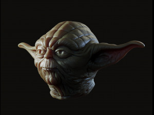 Yoda head 3d print model Modelo de impresión 3D
