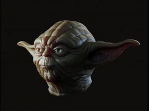 Yoda head 3d print model 3D Print Model