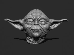 Yoda head 3d print model 3D Print Model