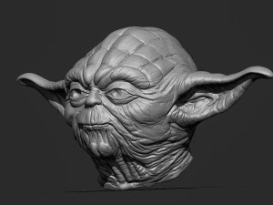 Yoda head 3d print model 3D Print Model