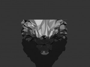 Low poly Lion Head Pendant Papercraft 3D print model 3D 프린트 모델