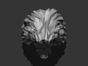 Low poly Lion Head Pendant Papercraft 3D print model 3D 프린트 모델