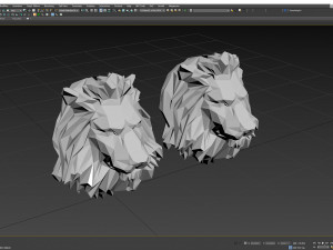 Low poly Lion Head Pendant Papercraft 3D print model 3D 프린트 모델