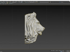 Low poly Lion Head Pendant Papercraft 3D print model 3D 프린트 모델