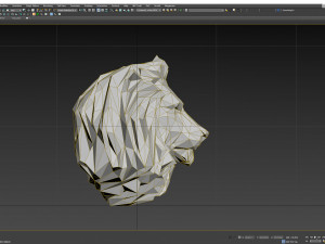 Low poly Lion Head Pendant Papercraft 3D print model 3D 프린트 모델