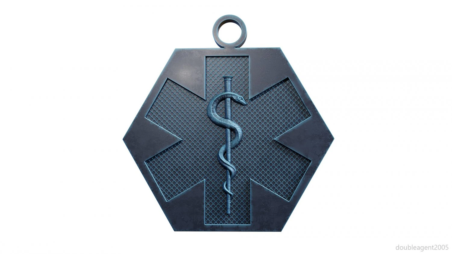 Star of Life - Emergency Medical Services Pendant EMS 3D print model 3D Print Model .c4d .max .obj .3ds .fbx .stl .blend 