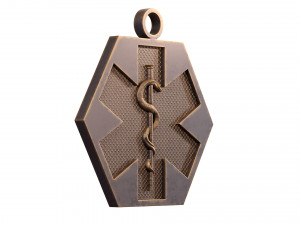 Star of Life - Emergency Medical Services Pendant EMS 3D print model 3D Принт Модель