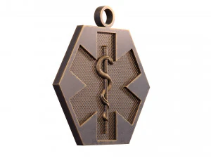 Star of Life - Emergency Medical Services Pendant EMS 3D print model 3D Print Model