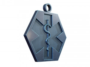 Star of Life - Emergency Medical Services Pendant EMS 3D print model 3D Принт Модель
