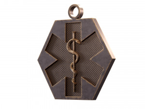 Star of Life - Emergency Medical Services Pendant EMS 3D print model 3D Принт Модель