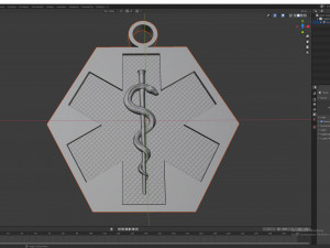 Star of Life - Emergency Medical Services Pendant EMS 3D print model 3D Принт Модель