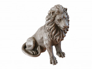 Sitting Lion statue PBR Lowpoly Low-poly 3D Модель