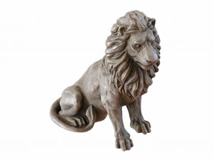 Sitting Lion statue PBR Lowpoly Low-poly 3D Model