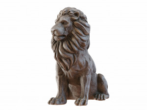 Sitting Lion statue PBR Lowpoly Low-poly 3D Модель