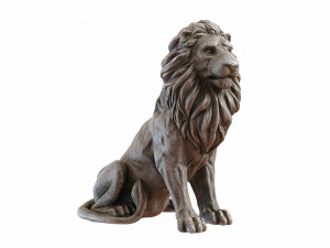 Sitting Lion statue PBR Lowpoly Low-poly 3D Модель