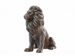 Sitting Lion statue PBR Lowpoly Low-poly 3D Model