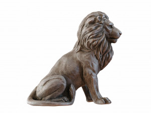 Sitting Lion statue PBR Lowpoly Low-poly 3D Модель