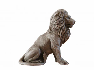 Sitting Lion statue PBR Lowpoly Low-poly 3D Model