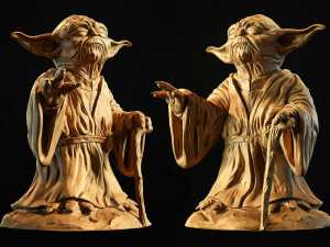 Yoda Sculpture fan 3d print model 3D-printmodel